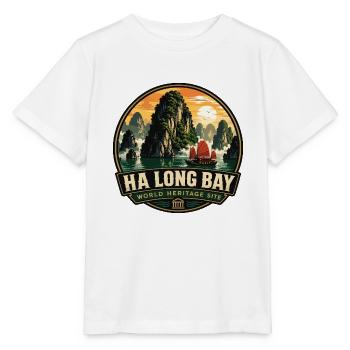 Ha Long Bay Vietnam Vintage-Reiseabzeichen - Stanley/Stella Kinder T-Shirt MINI CREATOR  - Weiß - Vorne - Maike (125cm)