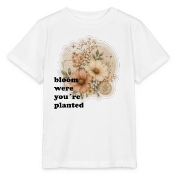 Blumenzeit Vintage Bouquet - Stanley/Stella Kinder T-Shirt MINI CREATOR  - Weiß - Vorne - Maike (125cm)