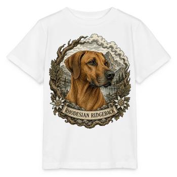 Rhodesian Ridgeback in Vintage Style - Stanley/Stella MINI CREATOR Kids’ T-Shirt - white - Front - Maike (125cm)