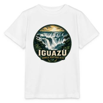 Iguazu Falls Argentina Brazil Vintage Badge - Stanley/Stella MINI CREATOR Kids’ T-Shirt - white - Front - Maike (125cm)
