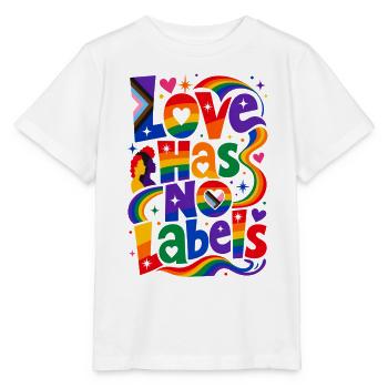 Love Has No Labels Spruch für Schwule & Lesben - Stanley/Stella Kinder T-Shirt MINI CREATOR  - Weiß - Vorne - Maike (125cm)