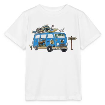 Schweden Camper Motiv Vanlife Camping Urlaub - Stanley/Stella Kinder T-Shirt MINI CREATOR  - Weiß - Vorne - Maike (125cm)
