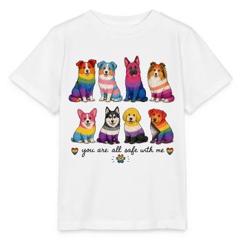 Pride Herding Dogs | You Are All Safe With Me - Stanley/Stella Kinder T-Shirt MINI CREATOR  - Weiß - Vorne - Maike (125cm)