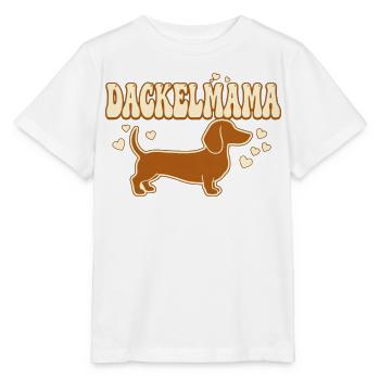 Dackelmama Shirt | Stolze Dackel Mama Geschenk  - Stanley/Stella Kinder T-Shirt MINI CREATOR  - Weiß - Vorne - Maike (125cm)
