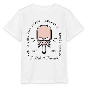 Nur ein Mädchen, das Pickleball-Mädchen-Ästhetik liebt - Stanley/Stella Kinder T-Shirt MINI CREATOR  - Weiß - Vorne - Maike (125cm)