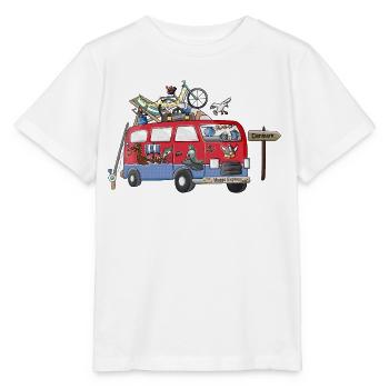 Dänemark Camper Motiv Vanlife Camping Urlaub - Stanley/Stella Kinder T-Shirt MINI CREATOR  - Weiß - Vorne - Maike (125cm)