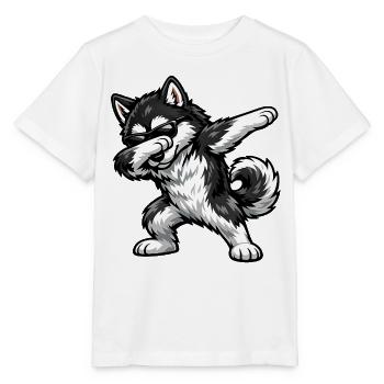 Dabbing Alaskan Malamute - Stanley/Stella MINI CREATOR Kids’ T-Shirt - white - Front - Maike (125cm)