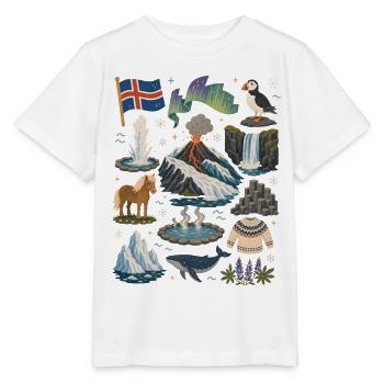 Iceland | Volcanoes, Geysers & Northern Lights - Stanley/Stella MINI CREATOR Kids’ T-Shirt - white - Front - Maike (125cm)