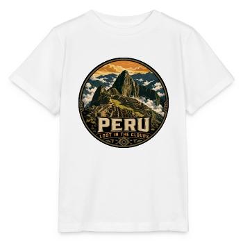 Peru Lost in the Clouds Vintage Badge - Stanley/Stella MINI CREATOR Kids’ T-Shirt - white - Front - Maike (125cm)