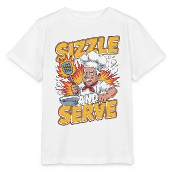 Restaurant Chef Sizzle And Serve Culinary Arts - Stanley/Stella MINI CREATOR Kids’ T-Shirt - white - Front - Maike (125cm)