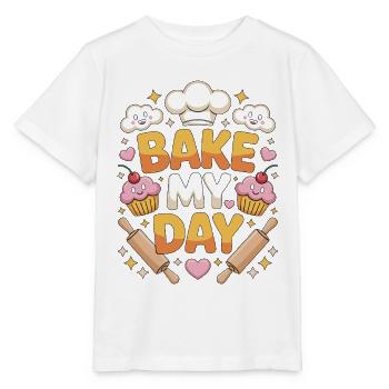 Restaurant Chef Bake My Day Loves Culinary Arts - Stanley/Stella MINI CREATOR Kids’ T-Shirt - white - Front - Maike (125cm)