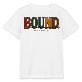 BOUND – Going Places | A book play on words - Stanley/Stella MINI CREATOR Kids’ T-Shirt - white - Front - Maike (125cm)