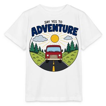 Say Yes to Adventure Van - Stanley/Stella MINI CREATOR Kids’ T-Shirt - white - Front - Maike (125cm)