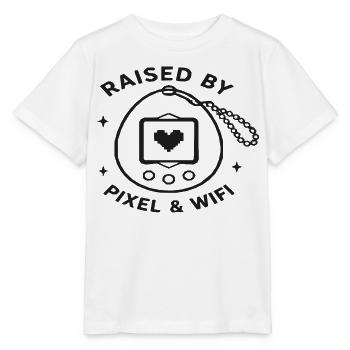 Pixel & Wi-Fi Retro Design - Stanley/Stella MINI CREATOR Kids’ T-Shirt - white - Front - Maike (125cm)