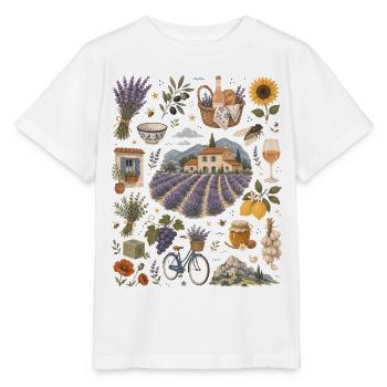 Provence | Lavender, indulgence & the South of France - Stanley/Stella MINI CREATOR Kids’ T-Shirt - white - Front - Maike (125cm)