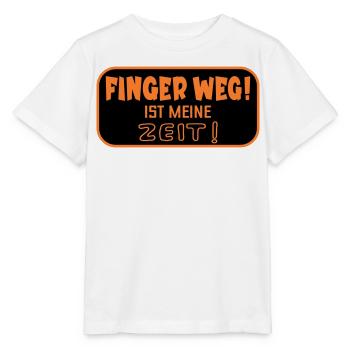 Finger Weg Zeit - Stanley/Stella Kinder T-Shirt MINI CREATOR  - Weiß - Vorne - Maike (125cm)