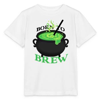 Green Brew Pot Cartoon - Stanley/Stella MINI CREATOR Kids’ T-Shirt - white - Front - Maike (125cm)