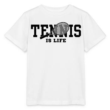tennis is life - Stanley/Stella MINI CREATOR Kids’ T-Shirt - white - Front - Maike (125cm)