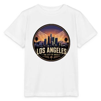 Los Angeles City of Angels Retro Hollywood Badge - Stanley/Stella MINI CREATOR Kids’ T-Shirt - white - Front - Maike (125cm)