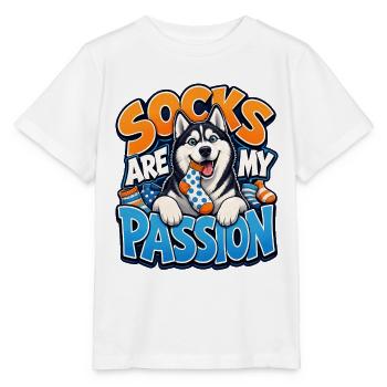 Siberian Husky - Stanley/Stella MINI CREATOR Kids’ T-Shirt - white - Front - Maike (125cm)