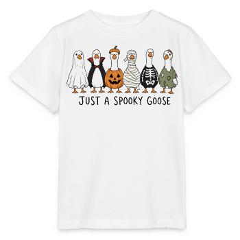 Just a Spooky Goose – lustige Halloween-Gänse - Stanley/Stella Kinder T-Shirt MINI CREATOR  - Weiß - Vorne - Maike (125cm)