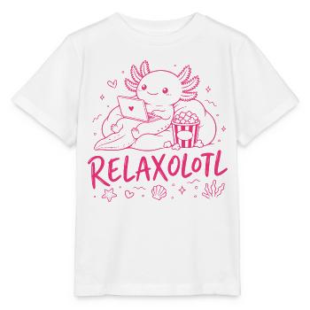 RELAXOLOTL - Cute Relaxing AXOLOTL - Stanley/Stella MINI CREATOR Kids’ T-Shirt - white - Front - Maike (125cm)