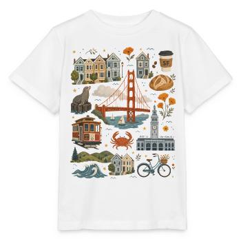 San Francisco | Golden Gate & Coastal Flair - Stanley/Stella MINI CREATOR Kids’ T-Shirt - white - Front - Maike (125cm)