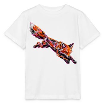 Geometric Cyber Fox - Stanley/Stella MINI CREATOR Kids’ T-Shirt - white - Front - Maike (125cm)