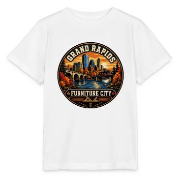 Grand Rapids Furniture City Vintage Badge - Stanley/Stella MINI CREATOR Kids’ T-Shirt - white - Front - Maike (125cm)
