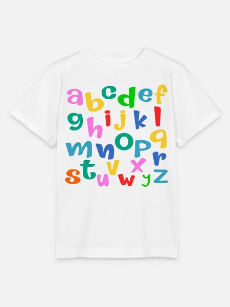 Schulkind ABC Buchstaben - Stanley/Stella Kinder T-Shirt MINI CREATOR - Weiß