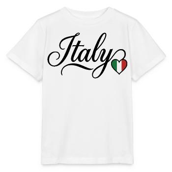 Italy Love Script Heart - Stanley/Stella MINI CREATOR Kids’ T-Shirt - white - Front - Maike (125cm)