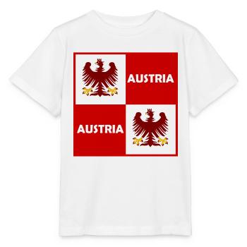 Doppeladler Rot Weiss Block - Stanley/Stella Kinder T-Shirt MINI CREATOR  - Weiß - Vorne - Maike (125cm)
