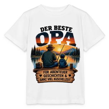 Der beste Opa Abenteuer Kuschelzeit - Stanley/Stella Kinder T-Shirt MINI CREATOR  - Weiß - Vorne - Maike (125cm)