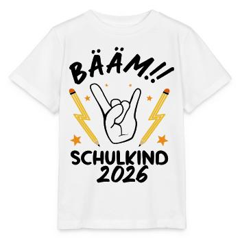 Schulkind 2026 Einschulung Shirt Schulanfang - Stanley/Stella Kinder T-Shirt MINI CREATOR  - Weiß - Vorne - Maike (125cm)
