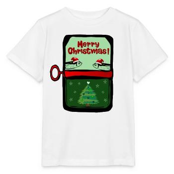 Merry Christmas Fishes - Stanley/Stella MINI CREATOR Kids’ T-Shirt - white - Front - Maike (125cm)