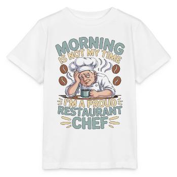 Restaurant Chef Morning Is Not My Culinary Arts - Stanley/Stella MINI CREATOR Kids’ T-Shirt - white - Front - Maike (125cm)