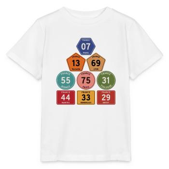 Vintage France Departments - Stanley/Stella MINI CREATOR Kids’ T-Shirt - white - Front - Maike (125cm)