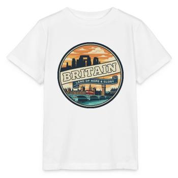 Retro Britain Big Ben Reiseabzeichen - Stanley/Stella Kinder T-Shirt MINI CREATOR  - Weiß - Vorne - Maike (125cm)