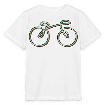 electronic dance music,  Bike - Stanley/Stella MINI CREATOR Kids’ T-Shirt - white - Front - Maike (125cm)