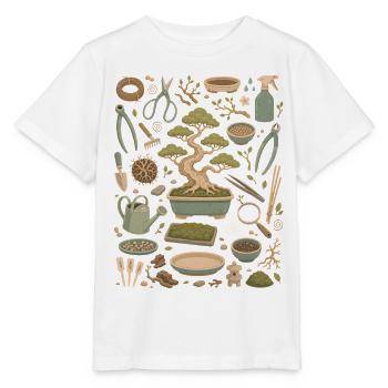 Bonsai Tranquility | Tree Art & Zen - Stanley/Stella MINI CREATOR Kids’ T-Shirt - white - Front - Maike (125cm)