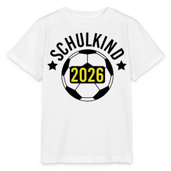 Inscription au football scolaire 2026 Jaune - T-shirt bio MINI CREATOR Stanley/Stella Enfant - blanc - Devant - Maike (125cm)