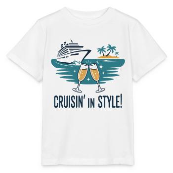 Cruisein' in Stil – Luxus-Kreuzfahrturlaub - Stanley/Stella Kinder T-Shirt MINI CREATOR  - Weiß - Vorne - Maike (125cm)