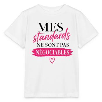 Mes standards ne sont pas négociables - T-shirt bio MINI CREATOR Stanley/Stella Enfant - blanc - Devant - Maike (125cm)