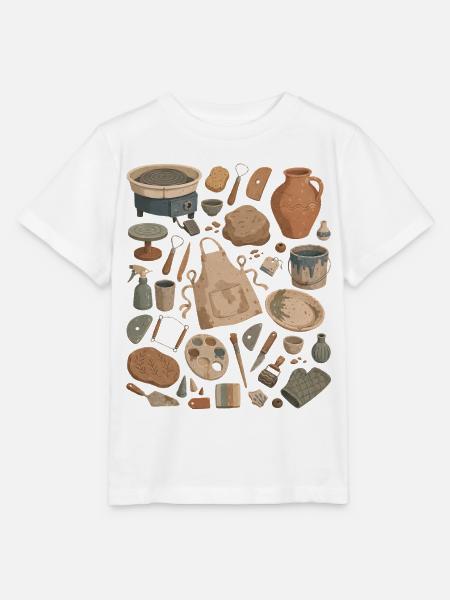 Töpferliebe | Keramik & Töpfern - Stanley/Stella Kinder T-Shirt MINI CREATOR  - Weiß