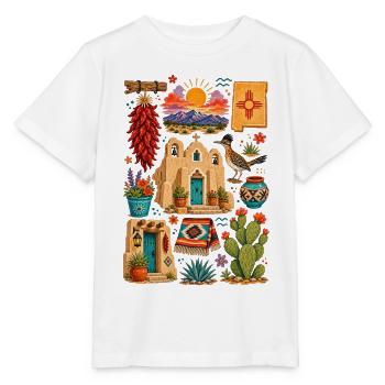 Santa Fe, New Mexico | Desert & Southwest - Stanley/Stella MINI CREATOR Kids’ T-Shirt - white - Front - Maike (125cm)