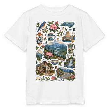 Asheville, North Carolina Love | Blue Ridge - Stanley/Stella MINI CREATOR Kids’ T-Shirt - white - Front - Maike (125cm)