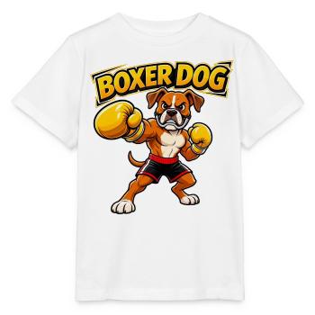 Funny Boxing Boxer Dog Design (Original Design) - Stanley/Stella MINI CREATOR Kids’ T-Shirt - white - Front - Maike (125cm)