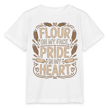 Pastry Chef Flour On My Face Patissiere Baking - Stanley/Stella MINI CREATOR Kids’ T-Shirt - white - Front - Maike (125cm)