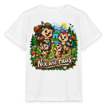 Igelfamilie wandert - Stanley/Stella Kinder T-Shirt MINI CREATOR  - Weiß - Vorne - Maike (125cm)