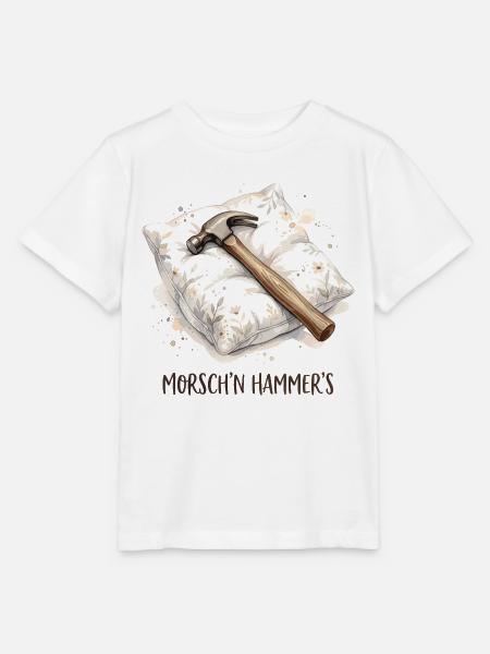"Morsch’n Hammer’s" Sächsischer Spruch in Aquarell - Stanley/Stella Kinder T-Shirt MINI CREATOR  - Weiß